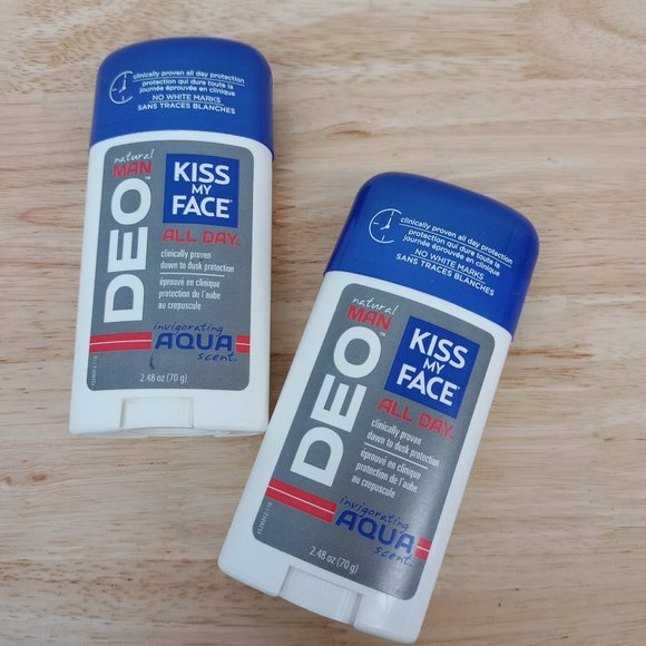 2x Kiss my face DEO Natural Man All day deodorant AQUA - Picture 1 of 4